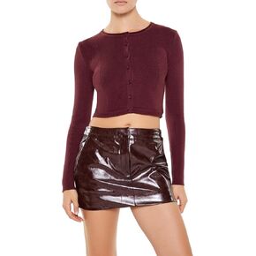 Forever 21 Womens Cropped Cardigan Sweater in Saudi Arabia
