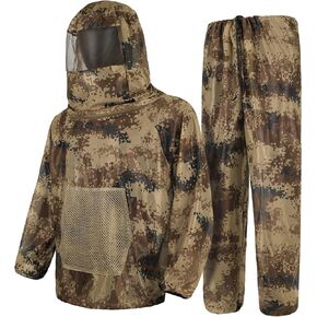 LOOGU Mosquito Suits, Net Bug Pants & Jacket Hood Sets - Ultra-fine Mesh - With Fishing, Hiking, Camping and Gardening in Kuwait