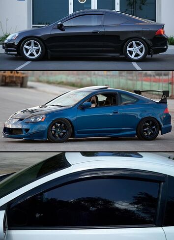 JDM Dark Tinted Style Window Visors Rain Guard Compatible with 2002-2006 Acura RSX 2 Door Coupe DC5 Type-S in Saudi Arabia