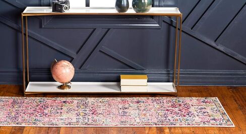 Rugs.com El Paso Collection Rug - سجادة متوسطة الحجم باللون الوردي بطول 6 أقدام مثالية للممرات والمداخل in Kuwait
