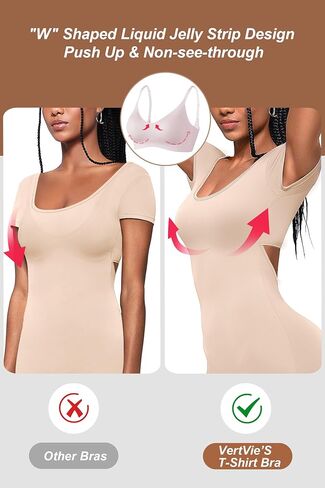 حمالات صدر Vertvie Comfort بدون خياطة (وردي، XL) + حمالات صدر عميقة على شكل حرف V (جلد، XL) in Saudi Arabia
