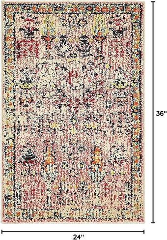 Rugs.com El Paso Collection Rug - سجادة متوسطة الحجم باللون الوردي بطول 6 أقدام مثالية للممرات والمداخل in Kuwait