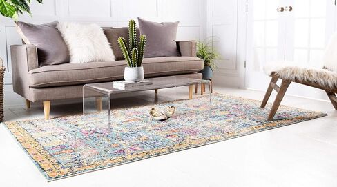 Rugs.com El Paso Collection Rug - سجادة متوسطة الحجم باللون الوردي بطول 6 أقدام مثالية للممرات والمداخل in Kuwait