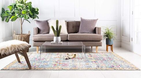 Rugs.com El Paso Collection Rug - سجادة متوسطة الحجم باللون الوردي بطول 6 أقدام مثالية للممرات والمداخل in Kuwait