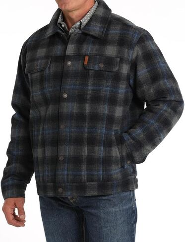 Cinch Men's Plaid Twill Jacket in Saudi Arabia