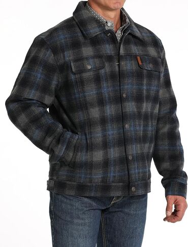 Cinch Men's Plaid Twill Jacket in Saudi Arabia