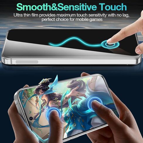 [3+3 Pack Hydrogel Film Screen Protector for iPhone 15 Pro Max(NOT Glass) with Tempered Glass Camera Lens Protector, Soft TPU Transparent Protective Screen Protector Film in Kuwait
