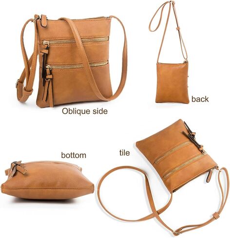 Crossbody Bags for Women Leather Purse Shoulder Handbags with Adjustable Strap Zipper Pocket with Tassel in Saudi Arabia