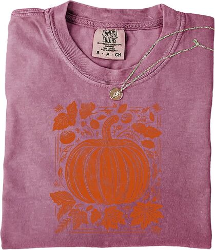 Comfort Colors® Fall Pumpkin T-Shirt, Autumn Gift for Womens, Retro Fall Vibes Shirt in Saudi Arabia