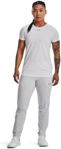 Under Armour Womens Squad 3.0 Warm-Up Pants - Water Resistant with Enhanced Breathability XL Black-White in Kuwait