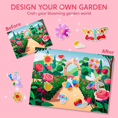 Klever Kits Foil Art Kit for Kids - Arts & Crafts Supplies, Mess Free Coloring, Animal Foil Foam Stickers, Creative Travel Toys, Birthday Gifts for Boys & Girls Ages 4 and Up in Kuwait