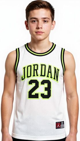Jordan Boy's 23 Jersey (Big Kids) Gym Red LG (14-16 Big Kid) in Saudi Arabia