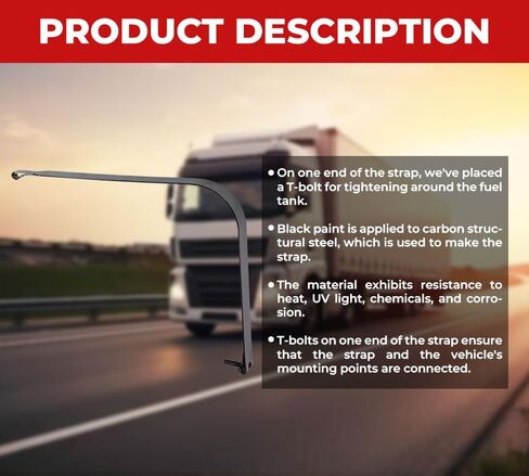 منتجات Mytee 2 حزمة من حزام دعم خزان الوقود مع دعامة خطوة لـ Freightliner A03-33883-005، A0333883005 - حزام خزان الوقود الفولاذي المقاوم للتآكل in Saudi Arabia