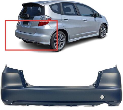 FitParts متوافق مع غطاء المصد الخلفي 2009 2010 2011 2012 2013 2014 Honda Fit Base DX EX LX Sport 09 10 11 12 13 14. مع فتحات مستشعر مساعد ركن السيارة. مع ثقب هوك السحب. 04715TK6A91ZZ in Saudi Arabia