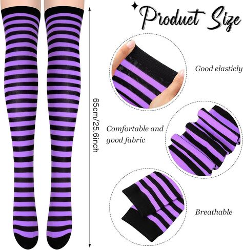 Suhine 4 Pcs Halloween Witch Costume Set for Women Halloween Witch Headband Tutu Necklace Striped Sock Accessories for Party in Saudi Arabia