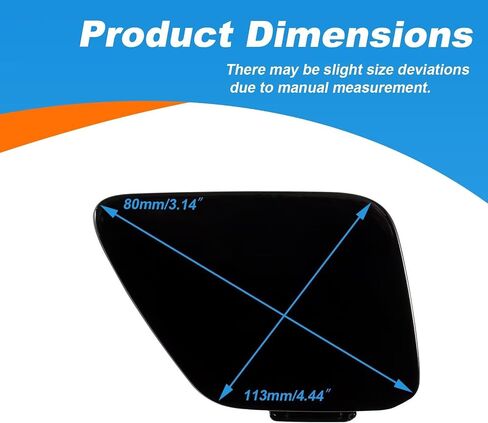 Car Front Bumper Tow Hook Cover Cap Towing Eye Fit for BMW G22 G26 I4 4 Series 2021 2022 2023 51115A0F324(Black) in Saudi Arabia