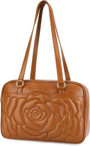 Medium Shoulder Bag for Women, Embossed Vegan Leather Hobo Purse, Spacious Handbag for Work and Travel in Saudi Arabia