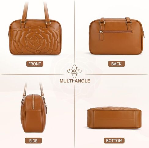 Medium Shoulder Bag for Women, Embossed Vegan Leather Hobo Purse, Spacious Handbag for Work and Travel in Saudi Arabia