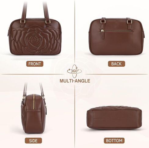 Medium Shoulder Bag for Women, Embossed Vegan Leather Hobo Purse, Spacious Handbag for Work and Travel in Saudi Arabia