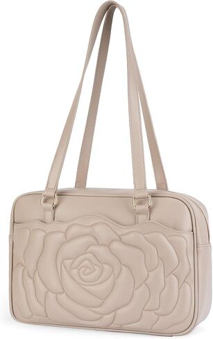 Medium Shoulder Bag for Women, Embossed Vegan Leather Hobo Purse, Spacious Handbag for Work and Travel in Saudi Arabia