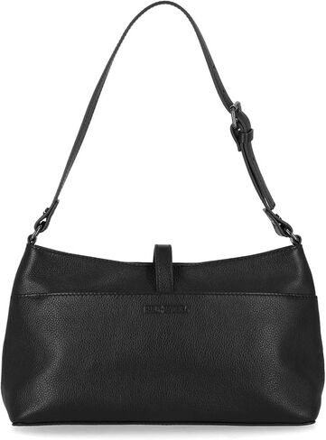 Harley-Davidson Women's Push Lock Pebble Leather Shoulder Bag Purse - Black in Saudi Arabia