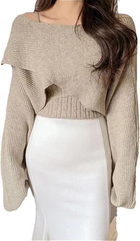 Women's Two Piece Knitted Suit Long Sleeve Pullover and Sleeveless Vest Solid Color Jumpers in Saudi Arabia
