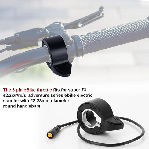 Thumb Throttle for Super73, PSLER 3 Pin Scooter Throttle Acceleration Electric Throttle Handle Accelerator for Super 73 S2/ZX/R/RX/Z Adventure Series Ebike Parts in Saudi Arabia
