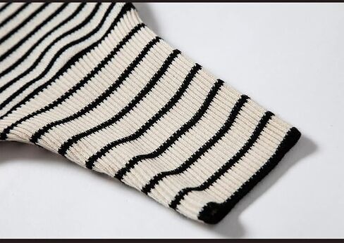 stylesilove Women Autumn Winter Striped Poncho Knit Pullover Mock Neck Sweater Batwing Sleeve Oversized Jumper Top in Saudi Arabia