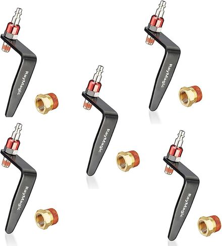 Steel Pneumatic Tool Rafter Hook Hanger, Lightweight, Durable,Reusable Metal Organaizer Adjustable Easy Install Hooks with 1/4" Air Tool Swivel Fitting, for Air Nailer, 1-Piece Brass Fitting in Saudi Arabia