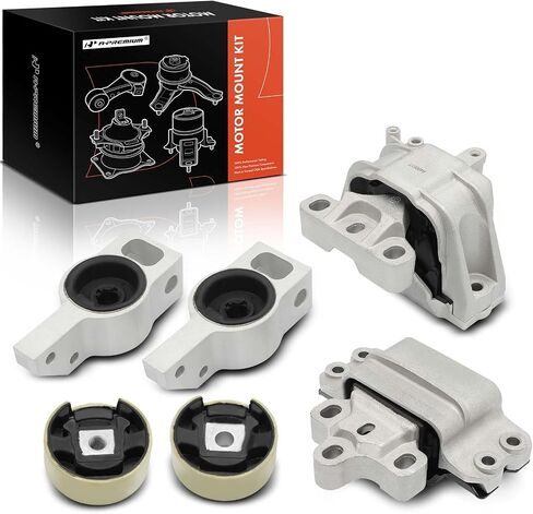 طقم تثبيت محرك المحرك وناقل الحركة A-Premium 6 قطع متوافق مع Audi A3 Quattro 2006-2009 وVolkswagen R32 2008-2008، 3.2L، ناقل حركة أوتوماتيكي، استبدال # 1K0199555BD in Saudi Arabia