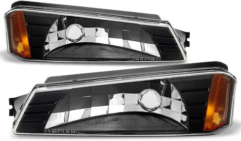 ACANII-For 2002-2006 Chevy Avalanche 1500 2500 w/كسوة الجسم غطاء مصد أسود أضواء إشارة مصابيح يسار + يمين in Saudi Arabia
