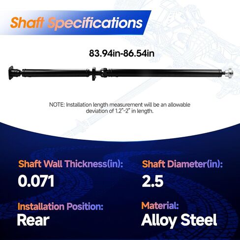 936-847 Rear Drive Shaft Prop Shaft Driveshaft Assembly Fit for Ford Explorer 2011-2018, for Police Interceptor, for Taurus X & Lincoln MKS & Mercury Sable, Automatic Trans, OE 8G1Z4R602A in Saudi Arabia