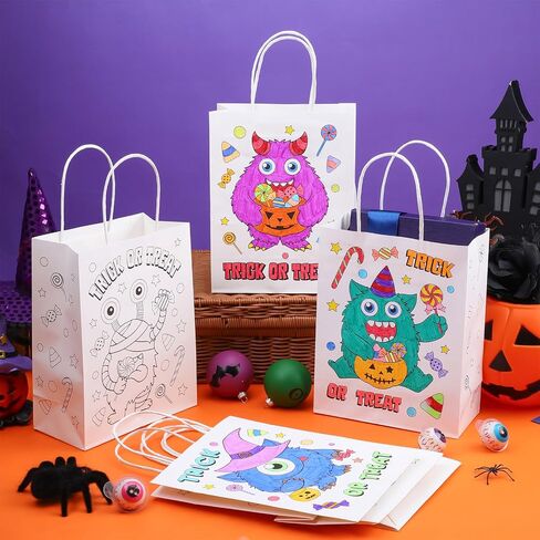 Yaomiao 24 PCS أكياس التلوين الديني يسوع يحبني الأكياس الورقية ملون خاص بك مسيحيات DIY Craft VBS هدية الكاثوليكية كرافت الورق القابلة لإعادة الاستخدام حمل الجزء الأكبر لحفلات مدرسة الأحد في الفصول الدراسية in Saudi Arabia