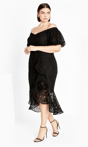 City Chic Women's Plus Size Cocktail Dress-Lace Lily in Saudi Arabia