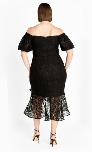City Chic Women's Plus Size Cocktail Dress-Lace Lily in Saudi Arabia