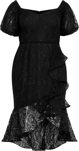 City Chic Women's Plus Size Cocktail Dress-Lace Lily in Saudi Arabia
