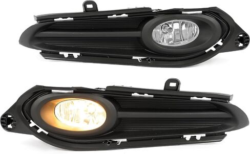 KUAFU Bumper Fog Lights Compatible with 2016 2017 2018 Honda HRV HR-V Fog Lamps W/Cover+Wiring+Switch Replacement for 71106-T7J-H00 71105-T7J-H00 Clear lens Driver & Passenger Side in Saudi Arabia
