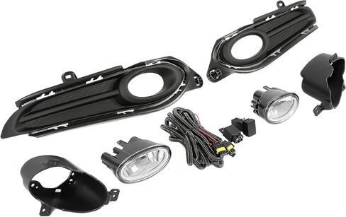 KUAFU Bumper Fog Lights Compatible with 2016 2017 2018 Honda HRV HR-V Fog Lamps W/Cover+Wiring+Switch Replacement for 71106-T7J-H00 71105-T7J-H00 Clear lens Driver & Passenger Side in Saudi Arabia