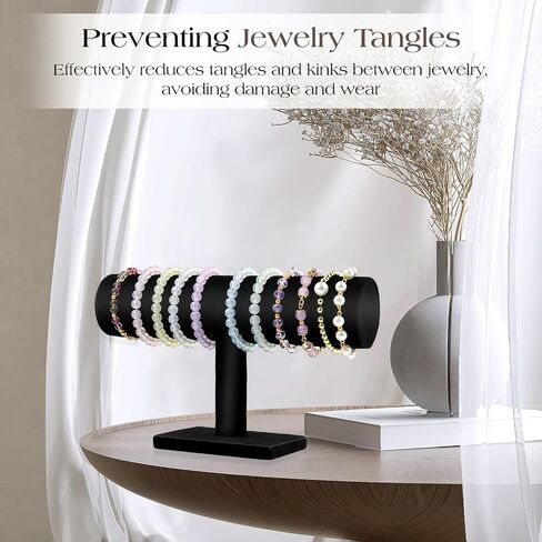 Bracelet Organizer Display Stand, Velvet T-bar Jewelry Display Stand, Watch Holder for Store, Showcase and Home in Saudi Arabia