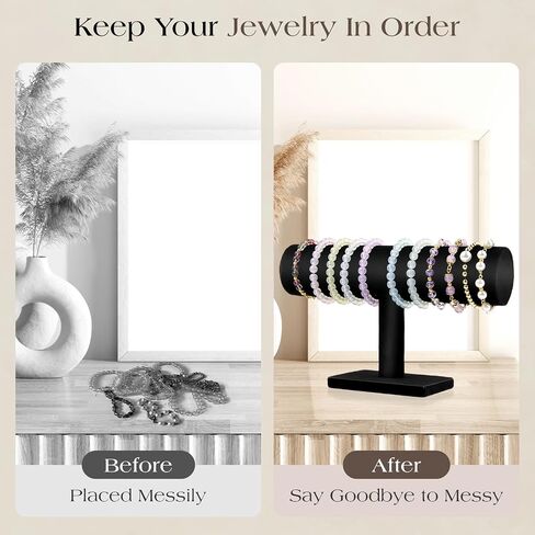 Bracelet Organizer Display Stand, Velvet T-bar Jewelry Display Stand, Watch Holder for Store, Showcase and Home in Saudi Arabia