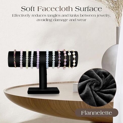 Bracelet Organizer Display Stand, Velvet T-bar Jewelry Display Stand, Watch Holder for Store, Showcase and Home in Saudi Arabia