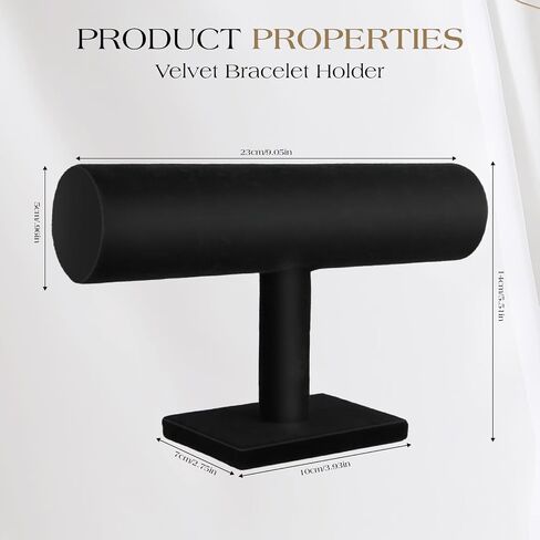 Bracelet Organizer Display Stand, Velvet T-bar Jewelry Display Stand, Watch Holder for Store, Showcase and Home in Saudi Arabia