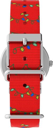 Timex Unisex Peanuts Weekender 31mm Watch - Red Strap White Dial Silver-Tone Case in Saudi Arabia