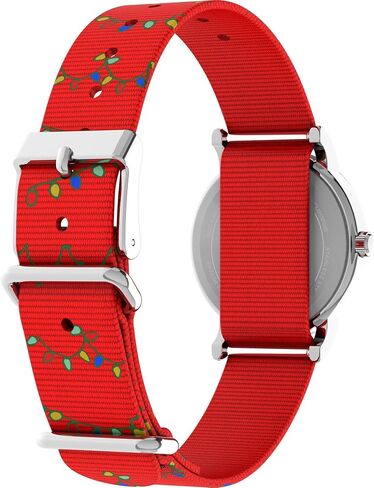 Timex Unisex Peanuts Weekender 31mm Watch - Red Strap White Dial Silver-Tone Case in Saudi Arabia