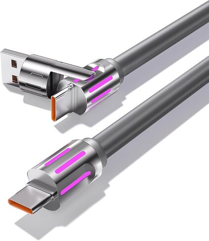 كابل USB C 4 في 1، شحن سريع 1.2 متر لأجهزة iPhone 16/15 14 13 iPad وSamsung Galaxy MacBook iPad والأجهزة اللوحية والمزيد، سلك شاحن 240 واط بحد أقصى للشحن السريع (رمادي) in Saudi Arabia