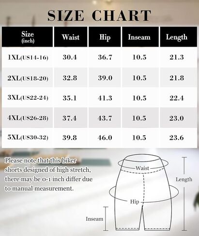 Women Plus Size Biker Shorts with Pockets - Tummy Control Gym Workout Running Yoga Volleyball Athletic Shorts Board Shorts in Saudi Arabia