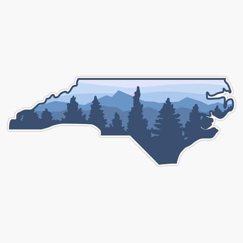 North Carolina Blue Ridge Mountains Forrest Sticker Bumper Sticker Vinyl Decal 5" in Saudi Arabia