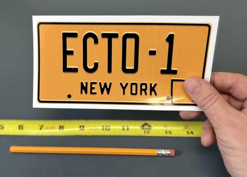 Gear Tatz - Ecto-1 - فيلم تحية - ملصقات ممتصة للصدمات - 3.5 × 7 بوصة - صُنعت باحترافية في الولايات المتحدة الأمريكية (فينيل، X1) in Kuwait