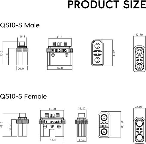 موصل مضاد للإشعال 180A QS10-S (عبوة واحدة) مع تطبيق إشارة 4Pin للروافع الإلكترونية للدراجة ATV RV، مجموعة توصيل سريع لبطارية المحركات، المزيد in Kuwait