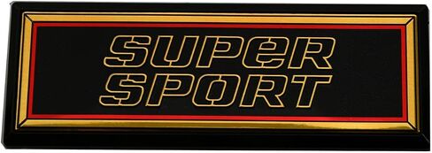 1pc New Super Sport Dash Emblem 3D Badge Replacement for 81-87 El Camino 83-88 Monte Carlo SS (Chrome Red) in Kuwait